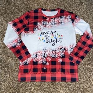 🎄3/$20
Merry and Bright Plaid Shirt - Red and White